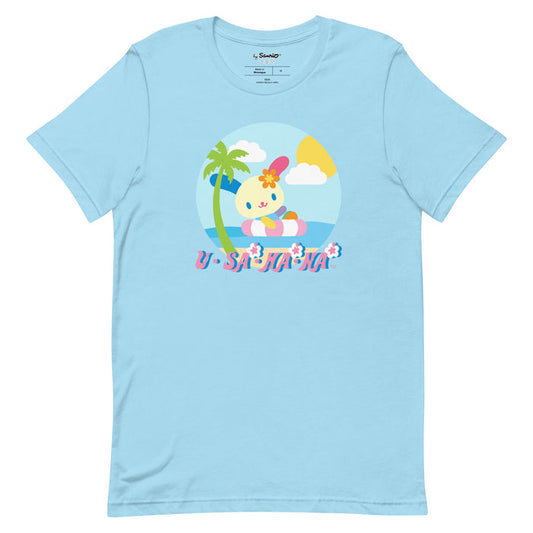 U*SA*HA*NA Beach Day Tee Apparel Printful Ocean Blue S