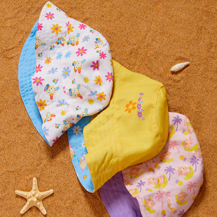 U*SA*HA*NA Daisy Patchwork Reversible Bucket Hat Accessory Printful