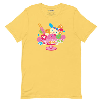 U*SA*HA*NA Fruit Sundae Tee Apparel Printful Yellow S