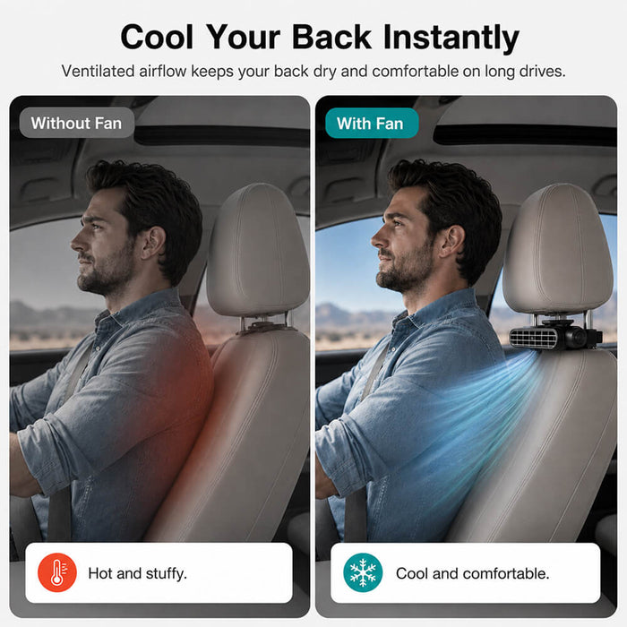 USB Car Headrest Cooling Fan