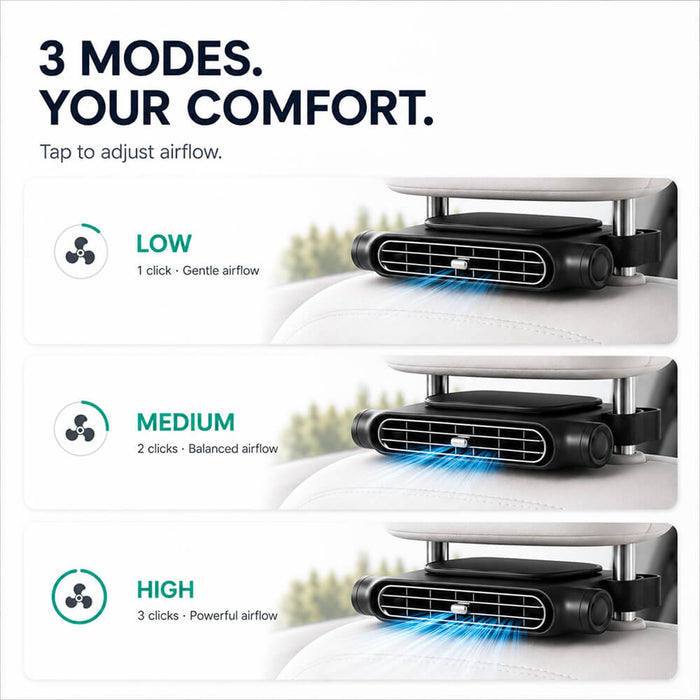 USB Car Headrest Cooling Fan