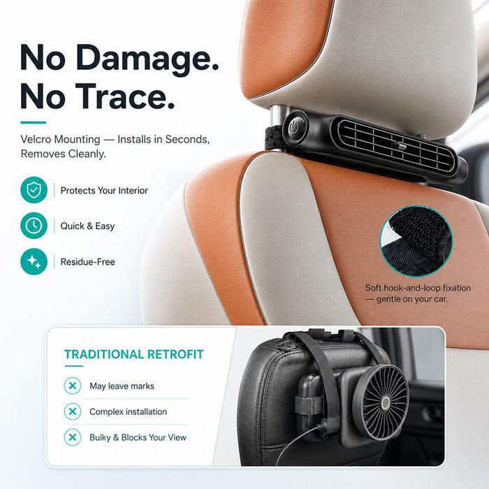 USB Car Headrest Cooling Fan