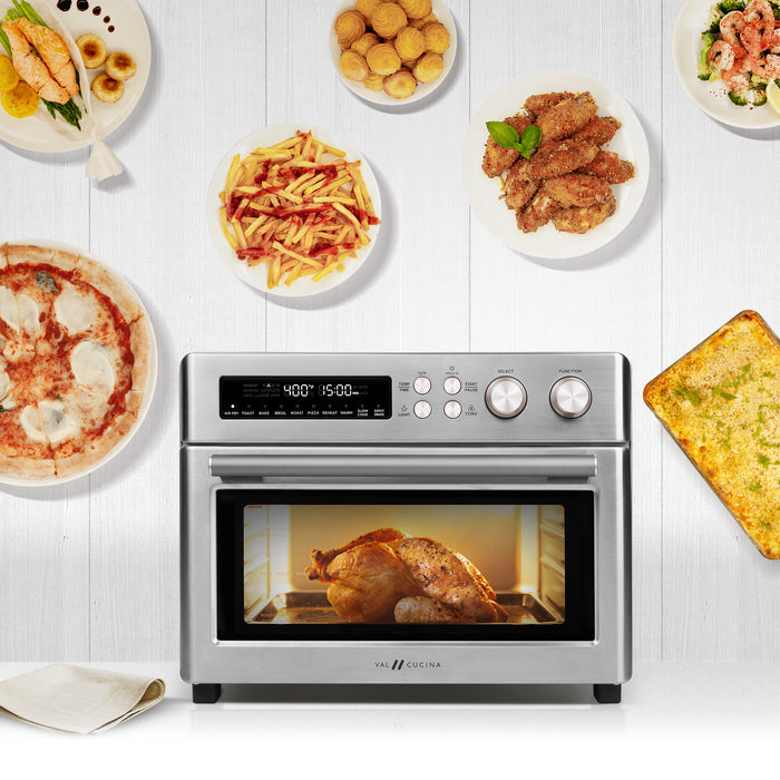 VAL CUCINA - Roma Air Fryer Toaster Oven & Cutting Board - Almond Cream