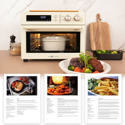VAL CUCINA - Roma Air Fryer Toaster Oven & Cutting Board - Almond Cream