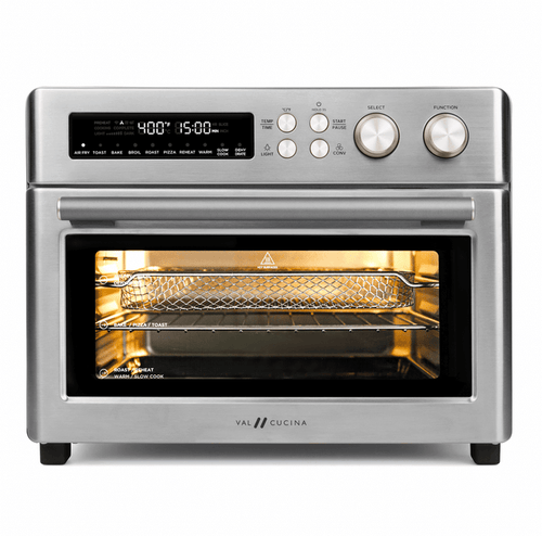 VAL CUCINA 10-IN-1 AIR FRYER TOASTER OVEN -  Brushed Stainless Steel (Refurbished)