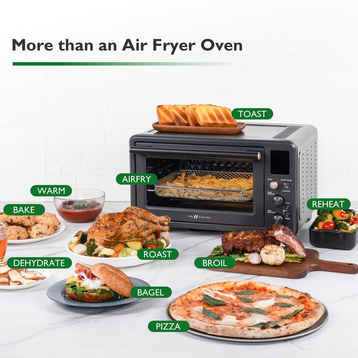 VAL CUCINA 10-in-1 Clean Air Fryer Toaster Oven Combo