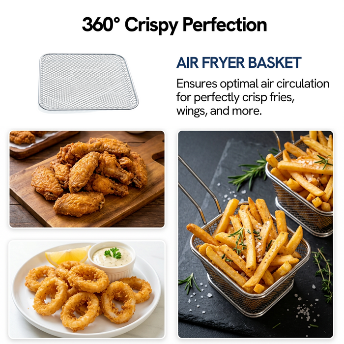 VAL CUCINA Air Fryer Basket Replacement Parts Compatible with VCO12TM Air Fryer Toaster Oven (Air Fry Basket)