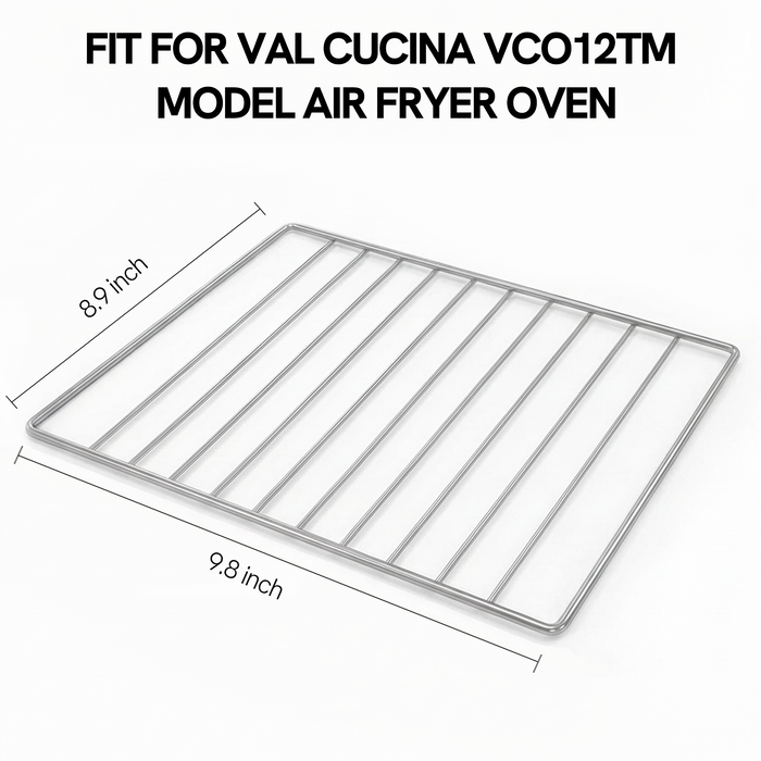 VAL CUCINA Air Fryer Oven Wire Rack Replacement Parts Compatible with VCO12TM Air Fryer Toaster Oven (Wire Rack)