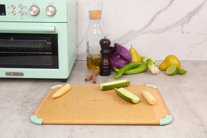 VAL CUCINA-Air Fryer Toaster Oven & Cutting Pastry Board - Hot Pink