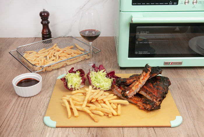 VAL CUCINA-Air Fryer Toaster Oven & Cutting Pastry Board - Hot Pink