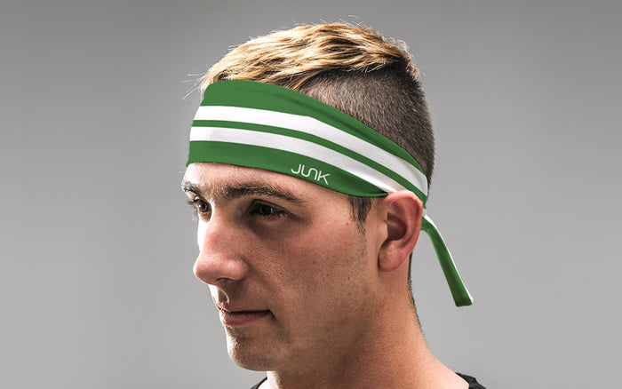 Varsity Stripe (Green) Flex Tie Headband - View 4