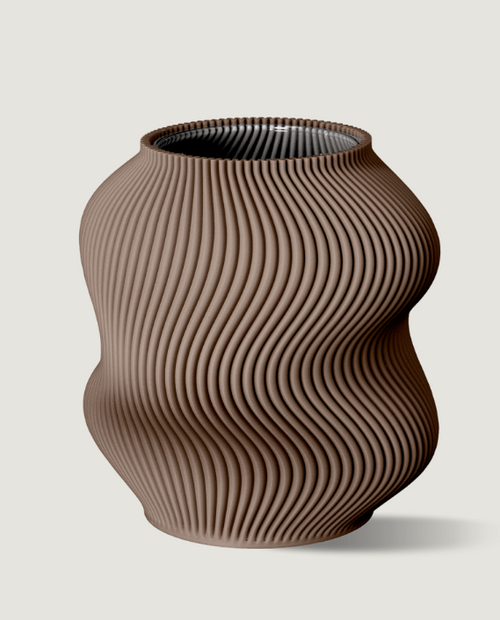 VELLEN-14 VASE-DEEP TAUPE