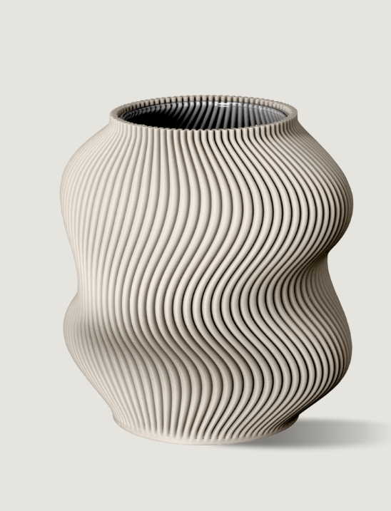 VELLEN-14 VASE-LARK BEIGE