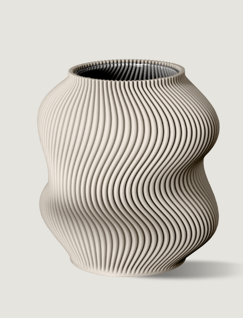 VELLEN-14 VASE-LARK BEIGE