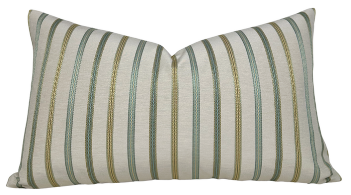 Veranda Woven Pillow Cover in Golden Sage