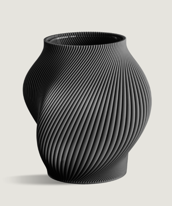 VINT-14 VASE-CHARCOAL