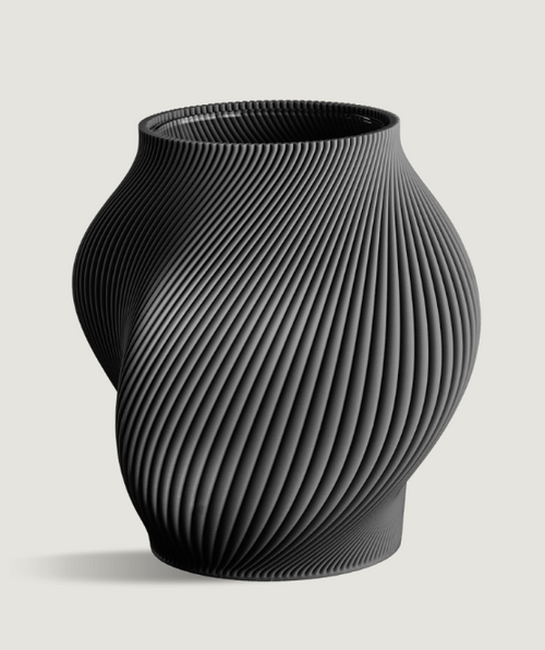 VINT-14 VASE-CHARCOAL