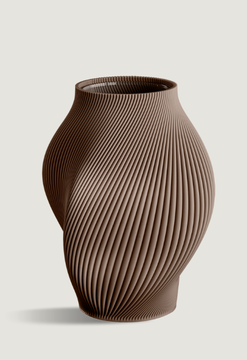 VINT-16 VASE-DEEP TAUPE