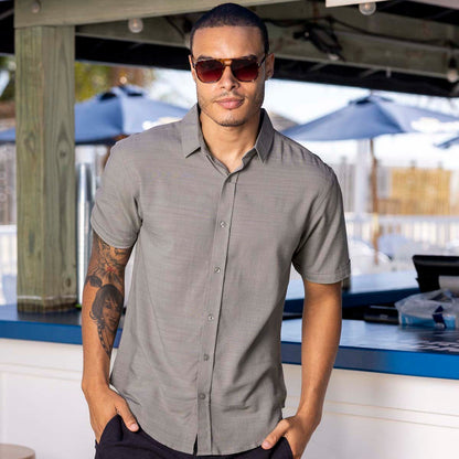 RSVLTS RSVLTS Bamboo Short Sleeve Shirt Volcanic Ash – Bamboo Short Sleeve Shirt