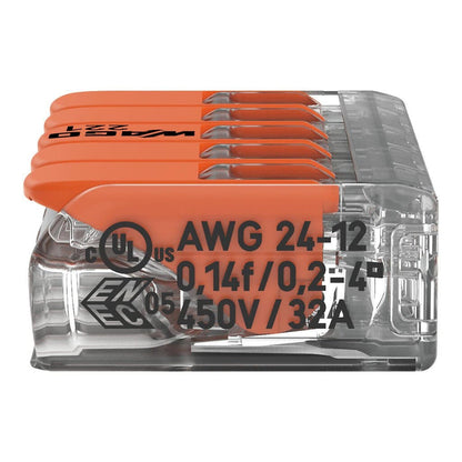 WAGO 221-415 32A 5-Way Lever Connectors - Pack of 3 by Wago - The Pi Hut
