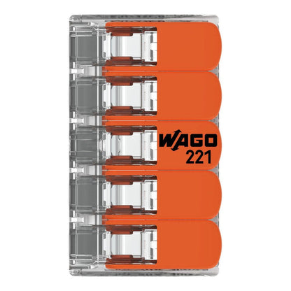WAGO 221-415 32A 5-Way Lever Connectors - Pack of 3 by Wago - The Pi Hut