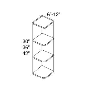 OPEN END SHELF WALL CABINET - Alfa Gray