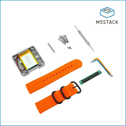 Watch Development Kit w/ Orange Strap (Excluding Core) v1.1 - m5stack-store