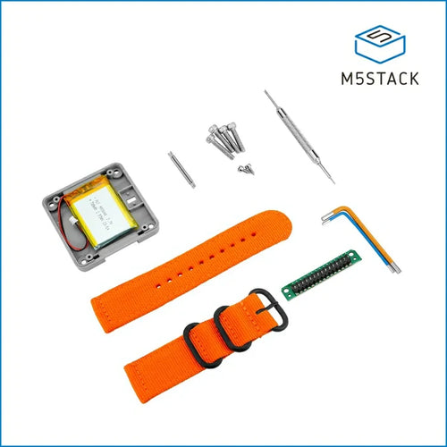 Watch Development Kit w/ Orange Strap (Excluding Core) v1.1 - m5stack-store