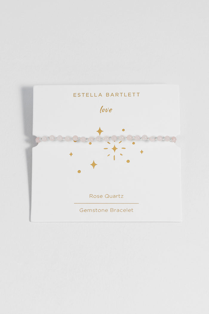 Wellness Rose Quartz Gemstone Amelia Bracelet