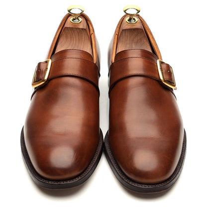 'Westbury' Brown Leather Monk Strap UK 7.5 F