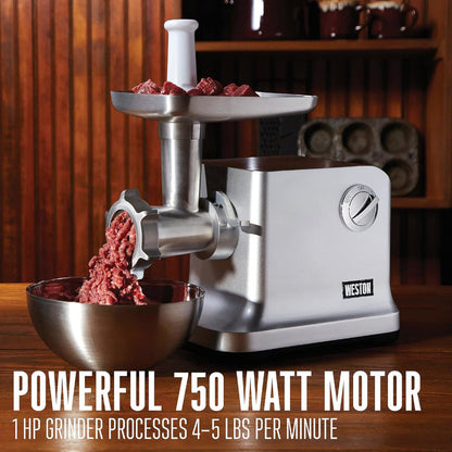 WESTON 33-1301-W #12 Electric Meat Grinder & Sausage Stuffer