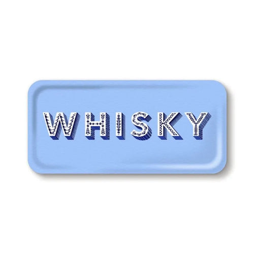 WHISKY BLUE TRAY 32X15CM