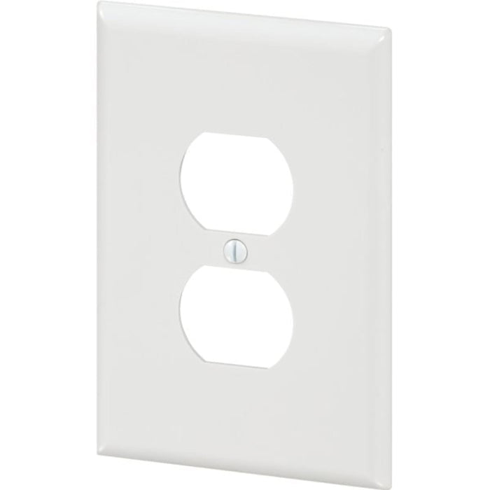 White, Duplex, Wall Plate, Plastic Receptacle - 2132W MEGA