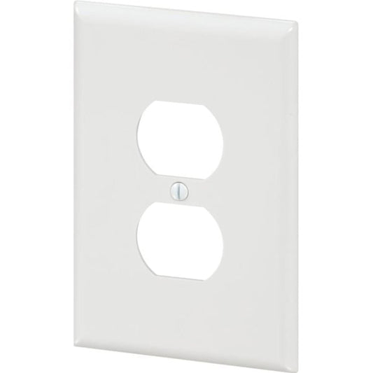 White, Duplex, Wall Plate, Plastic Receptacle - 2132W MEGA