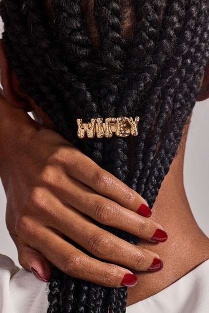 'Wifey' Bubble Hair Barrette