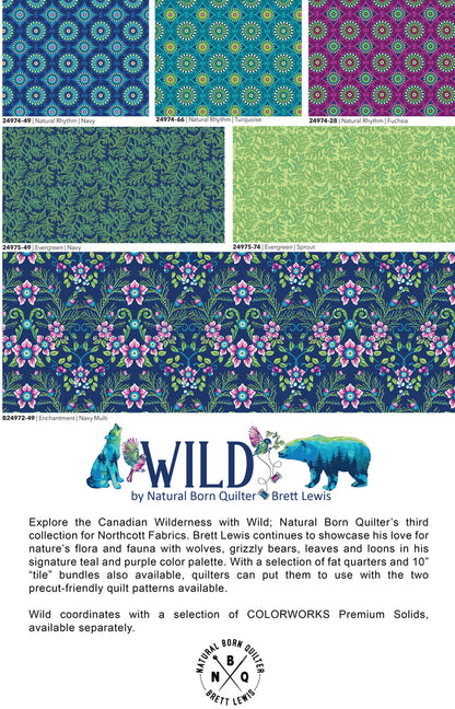 Wild Fat Quarter Stack, Northcott 15 Fat Quarter Fabrics