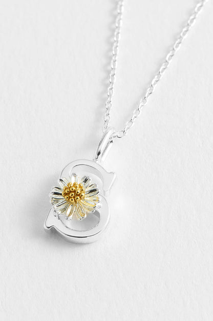 Wildflower Initial Pendant