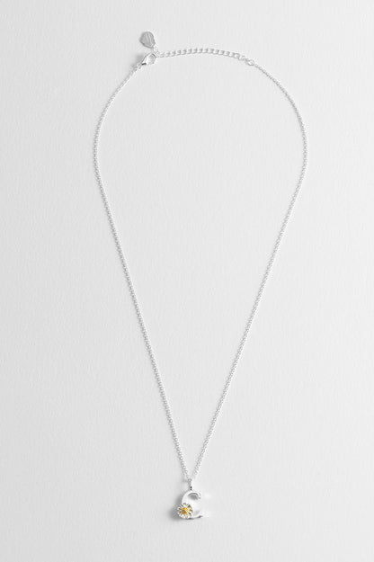 Wildflower Initial Pendant