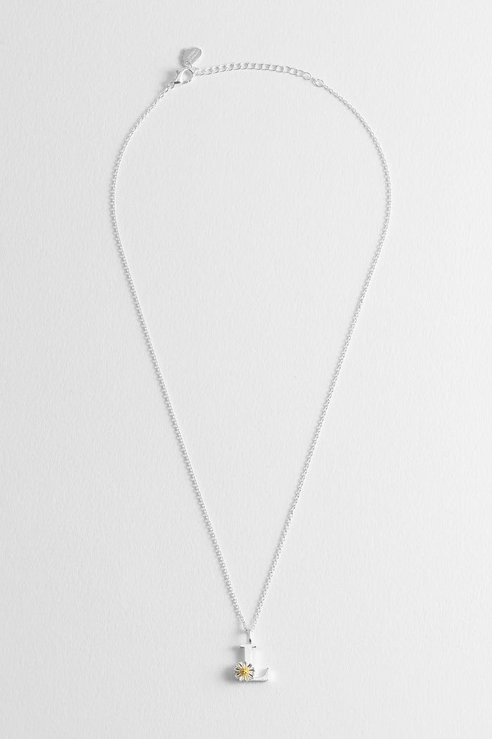 Wildflower Initial Pendant