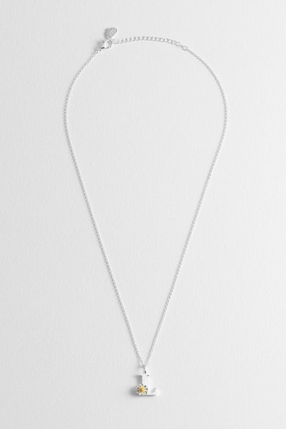 Wildflower Initial Pendant