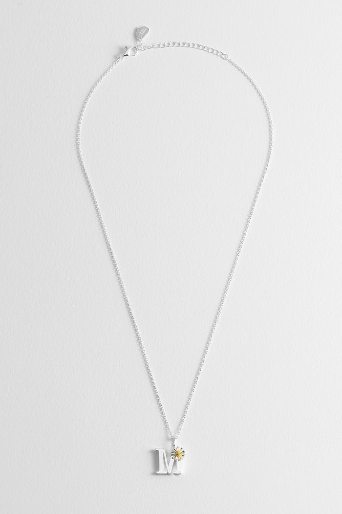 Wildflower Initial Pendant