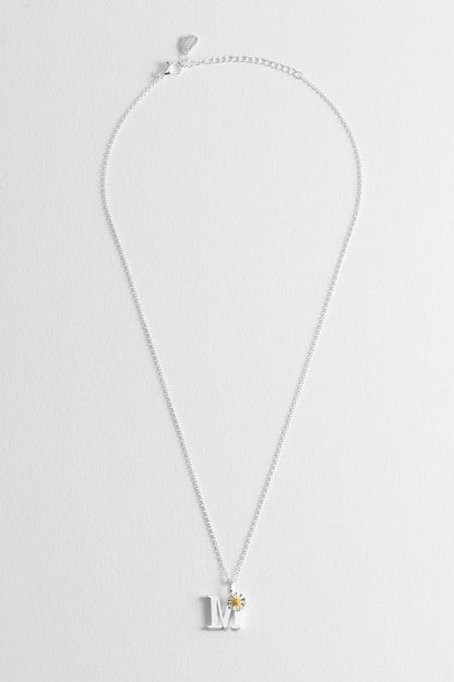 Wildflower Initial Pendant