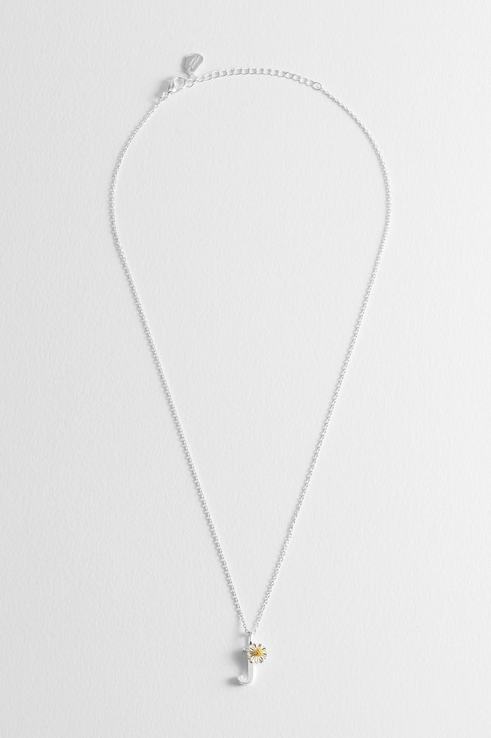 Wildflower Initial Pendant