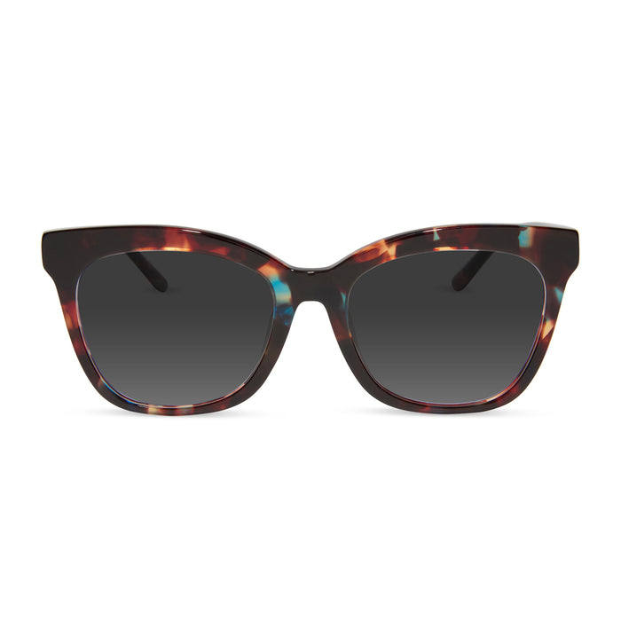 diff eyewear featuring the winston square prescription sunglasses with a confetti tortoise frame front view