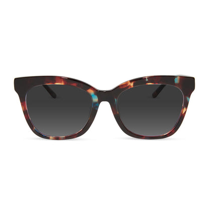 diff eyewear featuring the winston square prescription sunglasses with a confetti tortoise frame front view