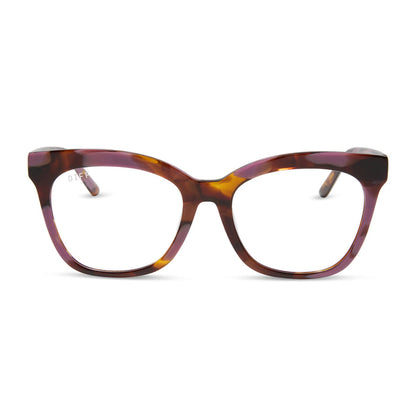 diff eyewear winston prescription glasses with a torino tortoise frame front view