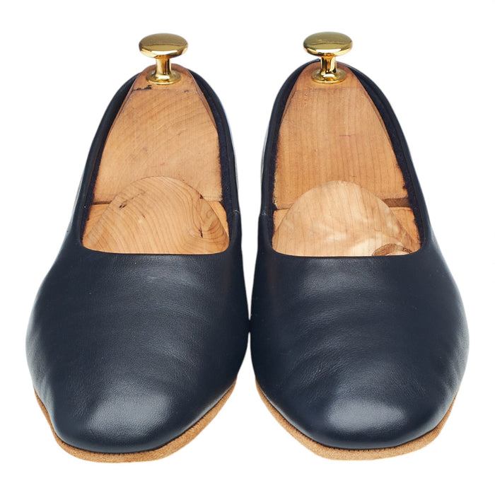 Women's 'Corinth 3' Navy Blue Leather Slippers UK 4 E