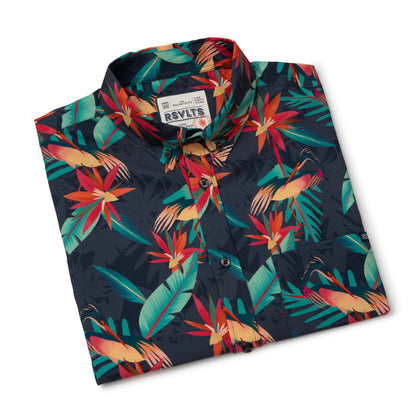 RSVLTS RSVLTS Wild Things "Heron"_ KUNUFLEX Short Sleeve Shirt Wild Things "Heron"_ KUNUFLEX Short Sleeve Shirt