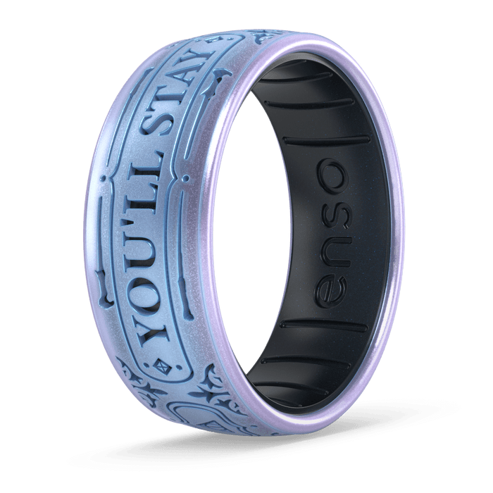 Harry Potter Silicone Ring - You'll Stay With Me - Moonstone/Black Pearl