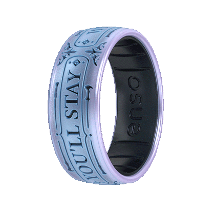 Harry Potter Silicone Ring - You'll Stay With Me - Moonstone/Black Pearl